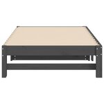 vidaXL Lit coulissant Gris 2x(90x190) cm Bois de pin massif