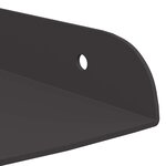 vidaXL Étagère Murale avec étagère 2 Pièces Noir 18 x 18 x 2.3 cm