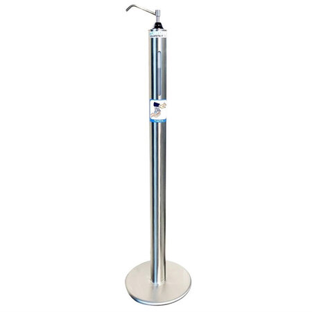 Station de désinfection des mains avec distributeur en inox - 400 ml tournus - 40 x1075mm