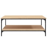 vidaXL Table basse chêne sonoma 100x100x40 cm bois d'ingénierie