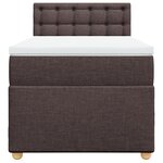 vidaXL Sommier à lattes de lit avec matelas Marron foncé 100x200 cm