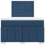 vidaXL Sommier à lattes de lit avec matelas bleu 120x190 cm tissu