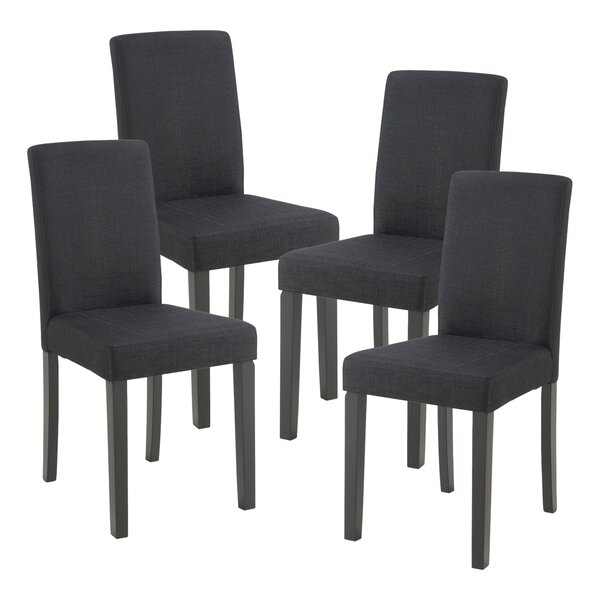 Lot de 4 chaises de salle à manger 89 x 43 x 54 cm moderne design robuste noir 03_0009830