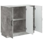 vidaXL Buffet Gris béton 89 x 34 5 x 77 cm Bois d'ingénierie