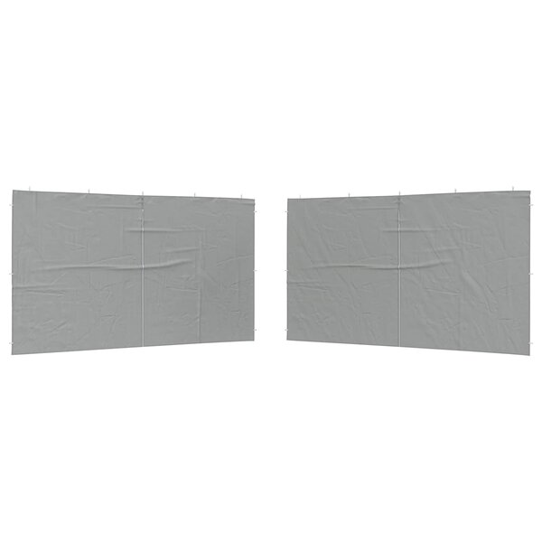 vidaXL Mur de tente de fête 2 pièces 400 x 195 cm Gris clair