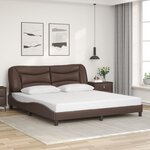 vidaXL Cadre de lit avec LED sans matelas Hvar marron 180x200 cm