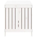 vidaXL Boîte de rangement de jardin Blanc 121x55x64 cm Bois de pin