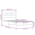 vidaXL Cadre de lit sans matelas chêne sonoma 107x200 cm