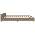 vidaXL Cadre de lit avec tête de lit Taupe 180x200 cm Tissu
