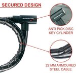 Master lock câble antivol à clé acier 1 2 m x 22 mm 8115eurdps
