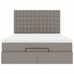 VidaXL Cadre de lit ottoman avec matelas taupe 140x200 cm tissu