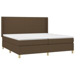 vidaXL Sommier à lattes de lit matelas et LED Marron foncé 200x200 cm