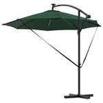 vidaXL Parasol banane à mât déporté Vert 294 x 294 x 248 cm