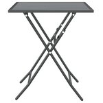vidaXL Table de jardin 60x60x72 cm Maille métallique Anthracite