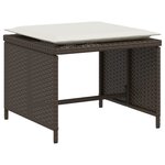 vidaXL Chaise de jardin avec tabouret marron résine tressée