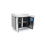 Table réfrigérée positive avec dosseret - 2 portes gn1/1 - atosa - r600a - acier inoxydable22801360pleine x700x940mm