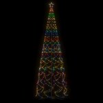 vidaXL Arbre de Noël cône 1400 LED Colorées 160x500 cm