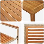 vidaXL Ensemble de salle à manger pour jardin 7 Pièces Beige