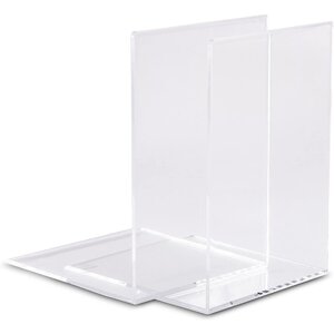 Lot de 2 Serre-livres en Acrylique 16 x 15 x 21 cm Transparent MAUL