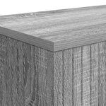 vidaXL Table console Gris Sonoma 101 x 29 x 74 cm Bois d’ingénierie