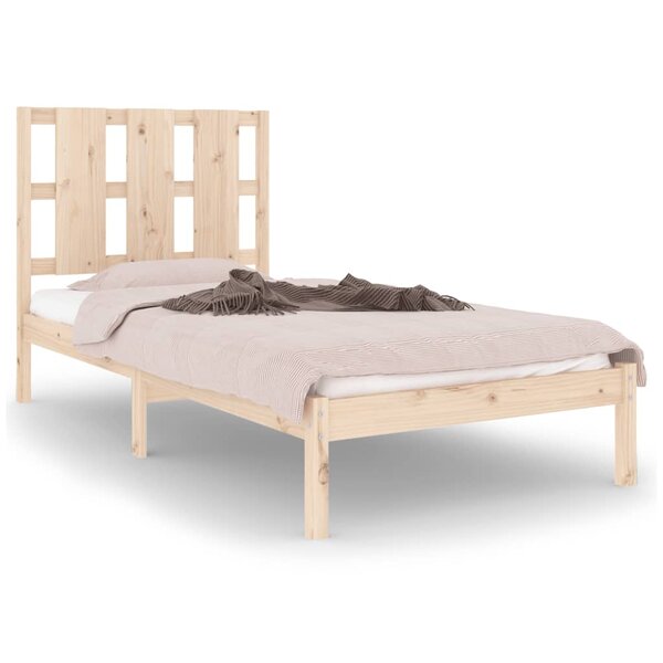 vidaXL Cadre de lit Bois de pin massif 90x200 cm