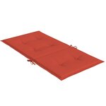 vidaXL Coussins de chaise à dossier bas lot de 4 rouge mélangé tissu