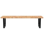 vidaXL Étagère de vasque murale acier et bois de chêne massif