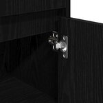 vidaXL Cabinet de salle de bain avec tiroir Chêne noir 30 x 30 x 95 cm