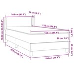 vidaXL Sommier à lattes de lit avec matelas rose 100x220 cm velours