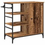 vidaXL Chariot de cuisine Bois ancien 87 5 x 38 5 x 84 5 cm