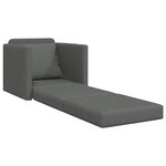 vidaXL Canapé-Lit 60cm Gris foncé tissu