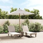 vidaXL Parasol de jardin avec mât en bois sable 198x198x231 cm