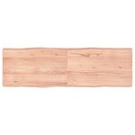 vidaXL Dessus de table bois massif traité bordure assortie