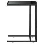 vidaXL Table d'appoint pour ordinateur Noir 50x35x65 cm Verre trempé