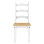 vidaXL Ensemble à manger Panama 3 Pièces blanc bois de pin massif