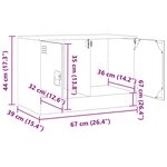 vidaXL Meuble TV anthracite 67x39x44 cm acier
