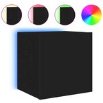 vidaXL Meubles TV muraux avec lumières LED 2 Pièces noir 40 5x35x40 cm