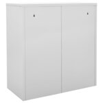 vidaXL Armoires à casiers 2 Pièces Gris clair et bleu 90x45x92 5 cm Acier