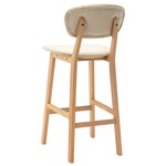 vidaXL Tabourets de bar lot de 2 crème tissu