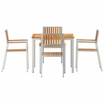 vidaXL EnsembledeRepasdeJardin Marron TeckMassif