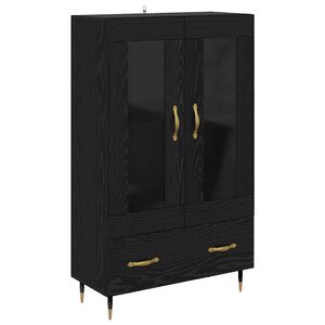 vidaXL Haut Armoire Chêne noir 69 5 x 31 x 115 cm Bois d'ingénierie