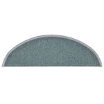 vidaXL Tapis d'escalier 30 pièces 56 x 17 x 3 cm Bleu mer Demi-rond