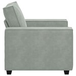 vidaXL Fauteuil Gris clair 100x78x84 cm Velours