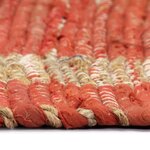 Vidaxl tapis fait à la main jute rouge 120x180 cm