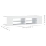 vidaXL Meuble TV avec lumières LED blanc 135x39x30 cm