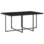 vidaXL Ensemble à manger de jardin coussins 7Pièces Noir Résine tressée