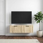 vidaXL Meuble TV mural Chêne Sonoma 98 x 31 x 30 cm Bois d'ingénierie