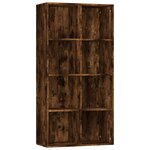vidaXL Bibliothèque/Buffet Chêne fumé 66x30x130 cm Bois d'ingénierie