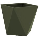 vidaXL Jardinière Vert olive 30 x 30 x 30 cm Acier