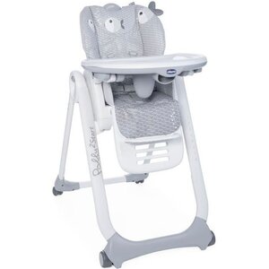 Chaise Haute Évolutive CHICCO Polly 2 Dots - Mixte - 0 mois à 3 ans - Gris